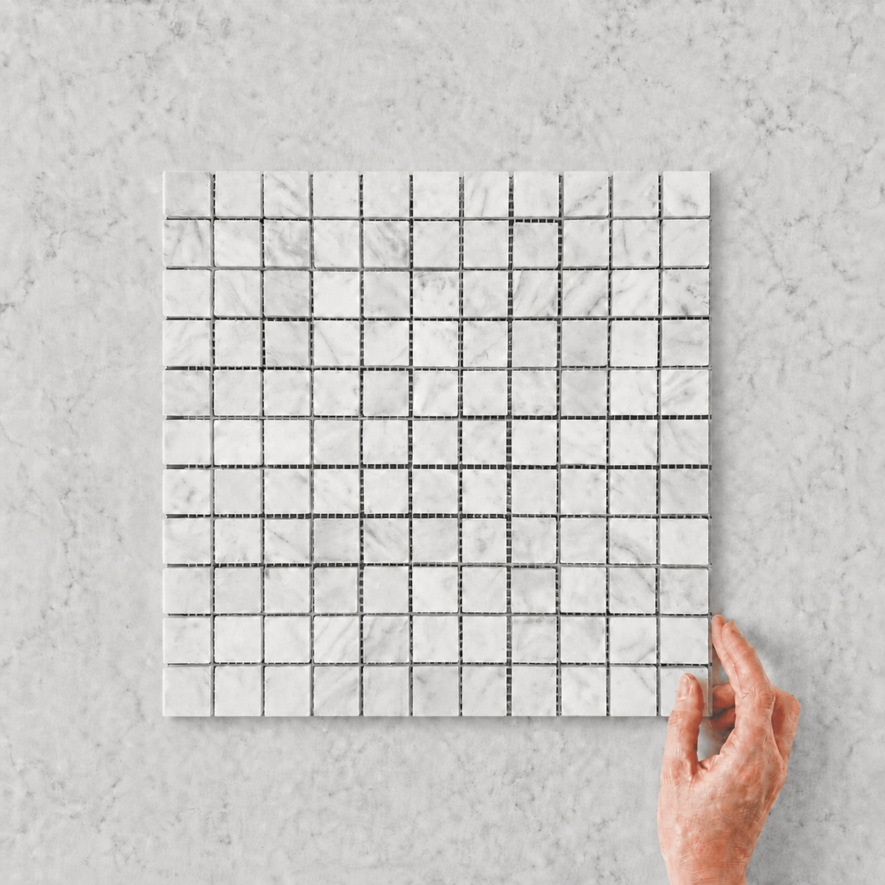 Venice, Bianco Carrara 23x23mm